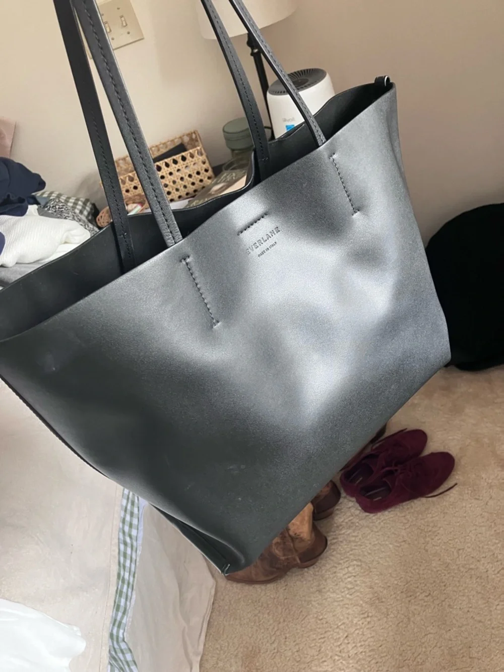 The Luxe Medium Italian Leather Tote Everlane - Picture 6 of 10